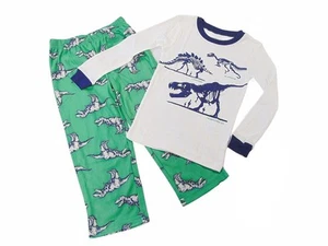 Toddler Boy's DINOSAUR Skeleton Pajama Top Flannel Pants Set, Size 4 - Picture 1 of 2