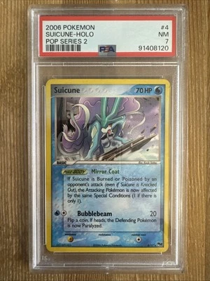 Pokemon POP Series 2 Holo Rare Suicune 4/17 - PSA 7 - Image 1 of 2