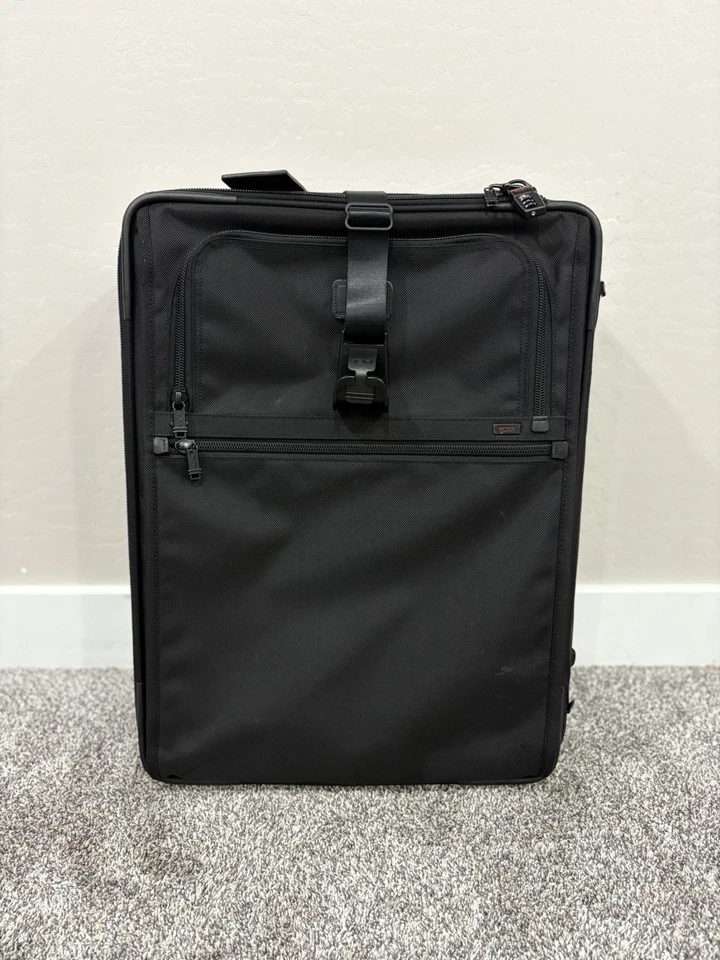 TUMI ‘Alpha’ Black Nylon Expandable Suitcase - 22024DH - Image 1 of 4