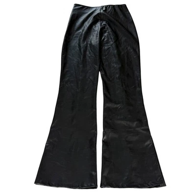 Abercrombie & Fitch Leggings Pantalones Acampanados Cuero Vegano - Para Mujer Cremallera Lateral Mediana Foto 1 de 4