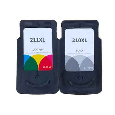 Cartucho de tinta 210XL 211XL negro/color compatible para PG210XL CL211XL canon Pixma Foto 1 de 4