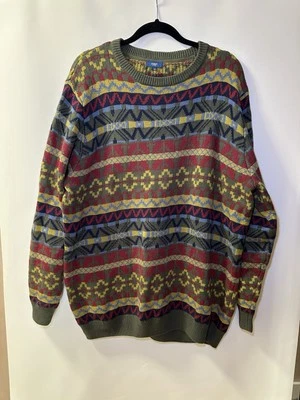 VTG Cotton Traders Sweater Mens XL Aztec fairisle Crewneck Cosby Knit jumper - Image 1 of 4