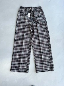 Free People Hudson Canyon Plaid Trousers.  Black/Grey.  XS.  RRP £88 - Picture 1 of 7