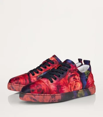Christian Louboutin DIVERTIDAS LOUISE JUNIOR PLANAS Rosas Florales Zapatillas bajas $995 Foto 1 de 4