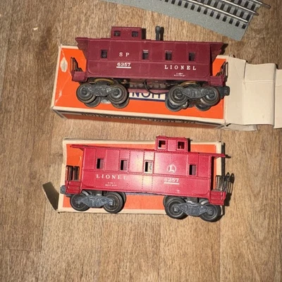 2 Lionel No. 6257 6357 Red Caboose w/ Original Box - Image 1 of 4