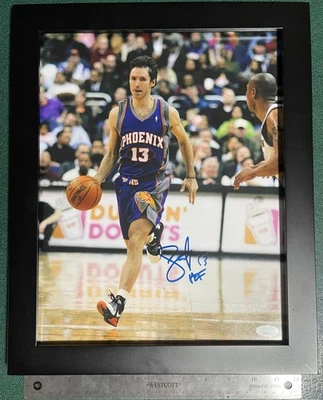 Steve Nash Auto Phoenix Suns Framed 11x14 Autographed Photo JSA COA "HOF" MINT - Image 1 of 4