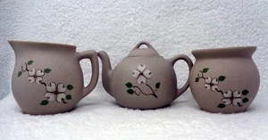 PIGEON FORGE POTTERY 3-Piece Stonware Tea Set - Picture 1 of 7