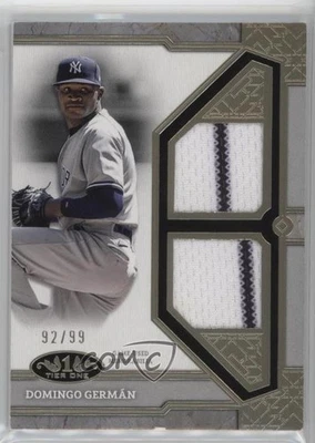 2024 Topps Tier One Relics Dual /99 Domingo German Germán #T1R-DG - Image 1 of 2