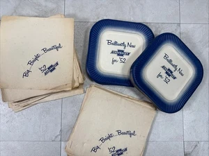30+ 1952 Chevrolet Dealer Advertising Paper Plates, Napkins Showroom Items - Picture 1 of 5