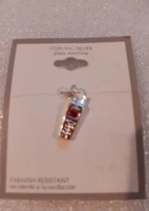 Sterling Silber Handy Rosa Stein Anhänger! - Bild 1 von 2