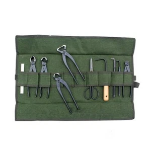 Heavy Duty Canvas Bonsai Tool Roll Storage Bag w/ 10 Pockets for Garden Portable - Picture 1 of 7