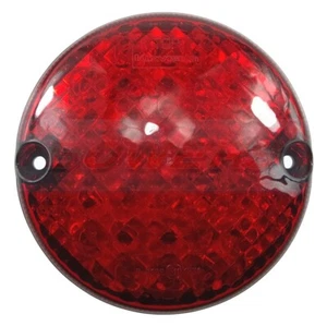 12v 95mm Red LED Round Rear Stop/Tail Light Lamp Luxvision As Perei - Picture 1 of 2