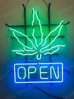 High Life Leaf Open 24"x18" Neon Sign Light Lamp Decor Wall Glass Display LE