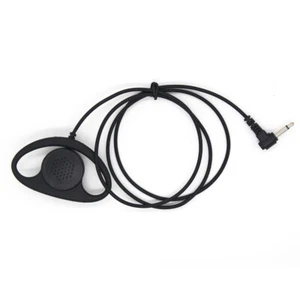 3.5mm D Shape Listen Only Soft Rubber Earpiece Headset For Motorola Radio - Zdjęcie 1 z 3