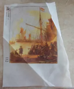Krif Goblen Art Canvas #112 Old Sailboat Port - Picture 1 of 3