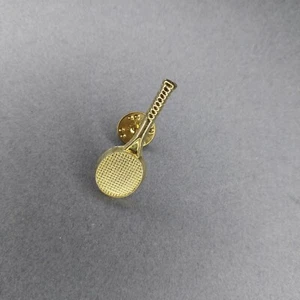 Prendedor chaqueta universitaria tono dorado para raqueta de tenis - Imagen 1 de 3