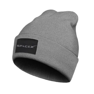 Unisex Launch SpaceX Logo Gray Black Beanie Hat Winter Warm Soft Slouchy Knit C - Picture 1 of 3