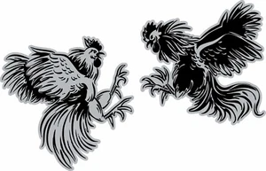 Chicken Fighting Rooster Cockfight Spurs Car Boat Truck Vinyl Decal Sticker - Bild 1 von 4