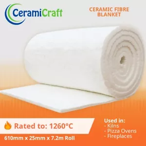 Ceramic Fiber Blanket High Temperature Thermal Fireproof Insulation Mat 7.2M - Picture 1 of 4