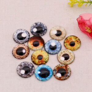 100Pcs Doll Eyes Dome Cabochons Cat Eye Evil Eye Glass Jewelry