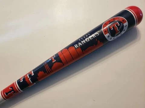 Texas Rangers Skyline 33"/31oz One Of Kind Custom Collectible wood Baseball Bat Cover