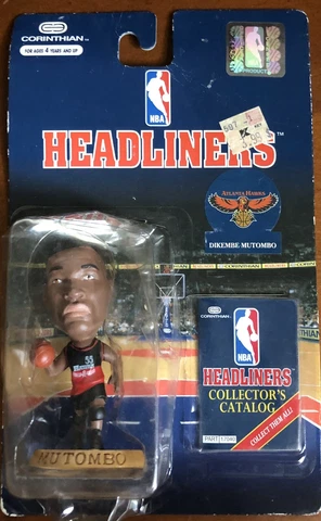 1996 NBA Corinthian Headliners Dikembe Mutombo Atlanta Hawks ￼3” Action Figure Cover