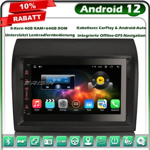 8-Kern Android 13 Autoradio GPS Navi Fiat Ducato Peugeot Boxer Citroen Jumper BT - Bild 1 von 24