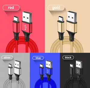 Cable trenzado tipo C USB de alta resistencia PD cargador rápido de teléfono plomo largo para Samsung - Imagen 1 de 9