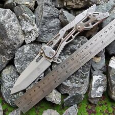Hand-forged skeleton design survival combat hiking defense special folding knife