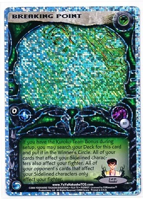 Yu Yu Hakusho TCG Breaking Point S27 Exile Spirit Rare 1st Ed Speckles Foil EX - Image 1 of 2
