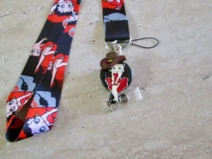 CARRETE RETRÁCTIL INSIGNIA IDENTIFICACIÓN CORDÓN BETTY BOOP. PEDIÁTRICO, ENFERMERA, OFICINA, MÉDICO, UCI - Imagen 1 de 3