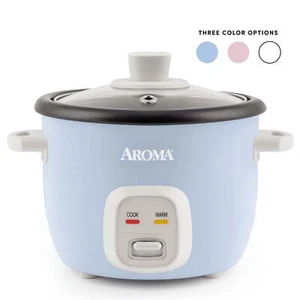 4-Cups (Cooked) / 1Qt. Rice & Grain Cooker, Blue - Picture 1 of 6