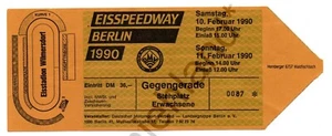 EINTRITTSKARTE ➔ Eisspeedway Berlin 1990 ➔ Eisspeedway ➔*aus Sammlung* - Picture 1 of 1