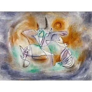 Paul Klee, Howling Dog, 1928, Canvas Print, 30" x 40" + Border - Picture 1 of 10
