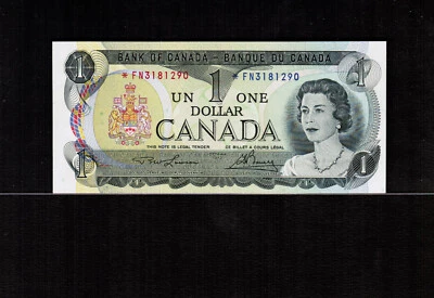 1973 Canada $1 DOLLAR Star Replacement Lawson/Bouey Prefix  *FN  Gem UNC - Image 1 of 2