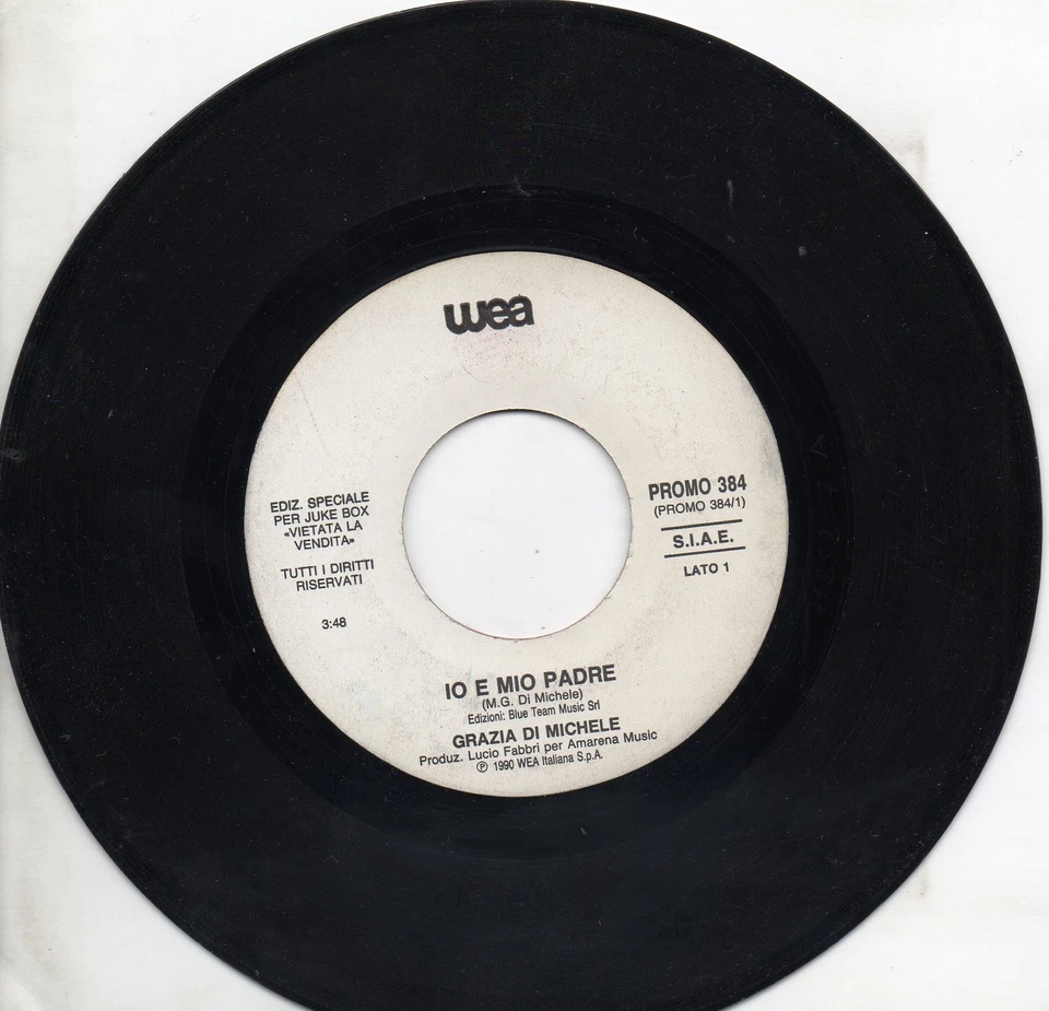 GRAZIA DI MICHELE ROD STEWART disco 45 giri PROMO JUKE BOX  made in ITALY 1990 - Immagine 1 di 1
