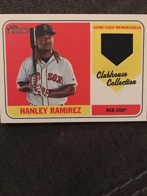 2018 Topps Heritage Clubhouse Collection Hanley Ramirez Boston Red Sox - Image 1 of 2