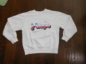 Preowned Authentic BTS J-Hope Sweatshirt Size M White - Picture 1 of 4