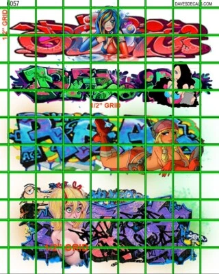 6057 DAVE'S DECALS BOXCAR WOMEN GIRLS URBAN WALL GRAFFITI  HO SCALE 1:87 - Image 1 of 4