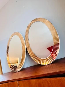 Wandspiegel 50er 60er Mirror Mosaik Gold Weiß Rockabilly Ära - Bild 1 von 13