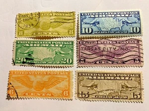 US STAMPS AIRMAIL POSTAGE LOT 1 CENT UNUSED - Picture 1 of 4