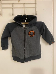 Harley Davidson Toddler Embroidered Graphic skull Zip Up Hoodie Size 24 months - Picture 1 of 7