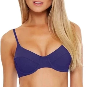 NWT Becca by Rebecca Virtue Women's Underwire Bikini Top Starry Night L $78 - Picture 1 of 8