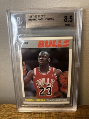 Fleer 1987-88 - Michael Jordan #59 - BGS 8,5 - Bulls GOAT Foto 1 de 2