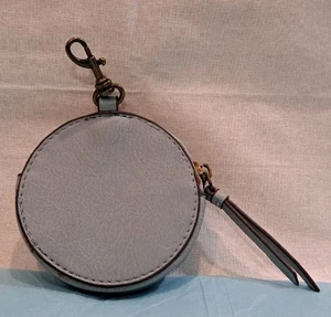 KLEINES RUNDES GRAUES MÜNZGELDBEUTEL/DRUCKKNOPF REISEN CAMP WANDERN MEHRZWECK - Bild 1 von 11