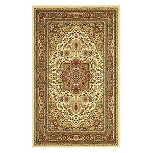 Traditional Rug - Lyndhurst Polypropylene, 2150Gr/Sqm -Ivory/Rust Style-B - Picture 1 of 1
