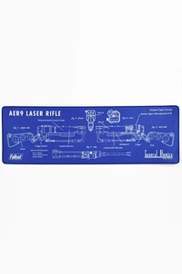 Fallout AER9 Laser Rifle Schematics Deskmat Mouse Pad Mat Official Sold Out NEW - Picture 1 of 4