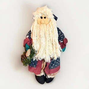 Barba, guirnalda, colgante o estante vintage primitivo de Papá Noel cuidador país - Imagen 1 de 6