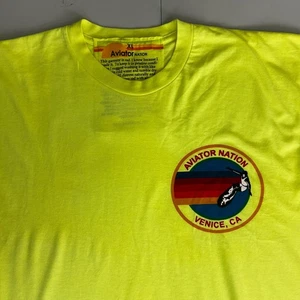Aviator Nation Signature T-Shirt Kurzarm Gelb Gr. XL - Bild 1 von 10