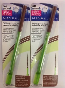 ( LOT OF 3 ) Maybelline Define-A-Brow Eyebrow Pencil LIGHT BROWN # 644 NEW. - Picture 1 of 2